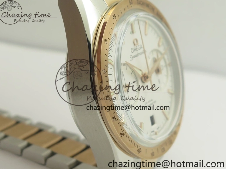 0106 Thermal Speedmaster ’57 Co-Axial SS RG OMF 1:1 Best Edition White Dial On SS RG Bracelet A9300 (Free Leather Strap) 8074